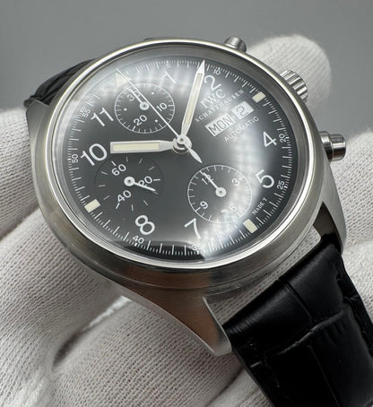 IWC Pilot Chronograph IW3706 Black Tritium Dial 1997 (Papers)