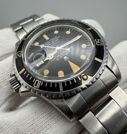 Rolex Submariner Date 1680 Red Heavy Patina Vintage 1971 (Full-Set/Unpolished/Serviced)