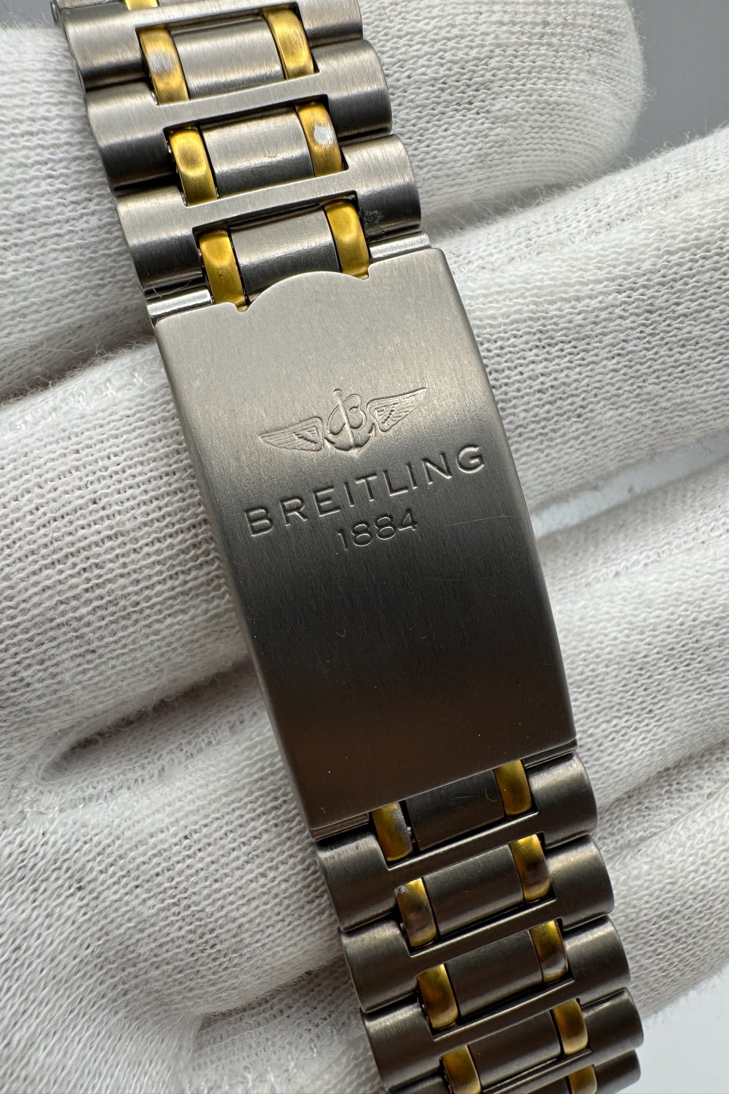 Breitling Aerospace Full Titanium Two Tone Grey Tritium Dial Yellow Patina Vintage 1995