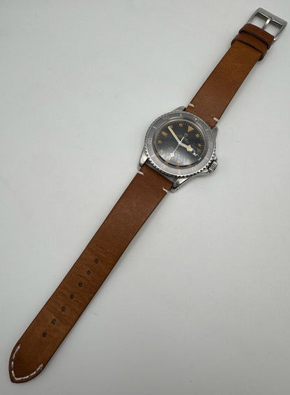 Tudor Submariner Snowflake 9411/0 Blue Confetti Dial Pumpkin Patina Blue/Lavender Insert 1976 (Unpolished)