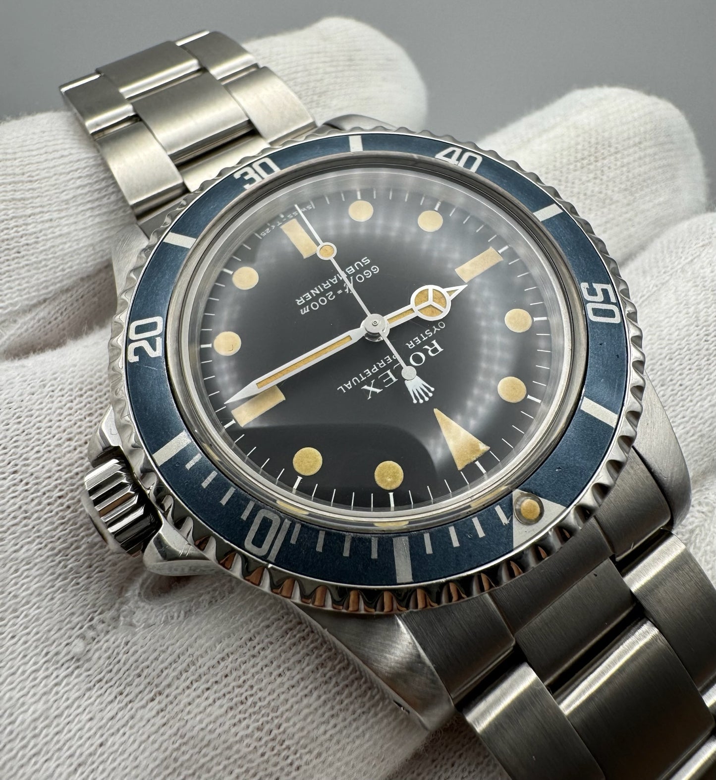 Rolex Submariner (No Date) 5513 Maxi Dial Pumpkin Patina Faded Insert 1979 (Full-Set/Serviced)