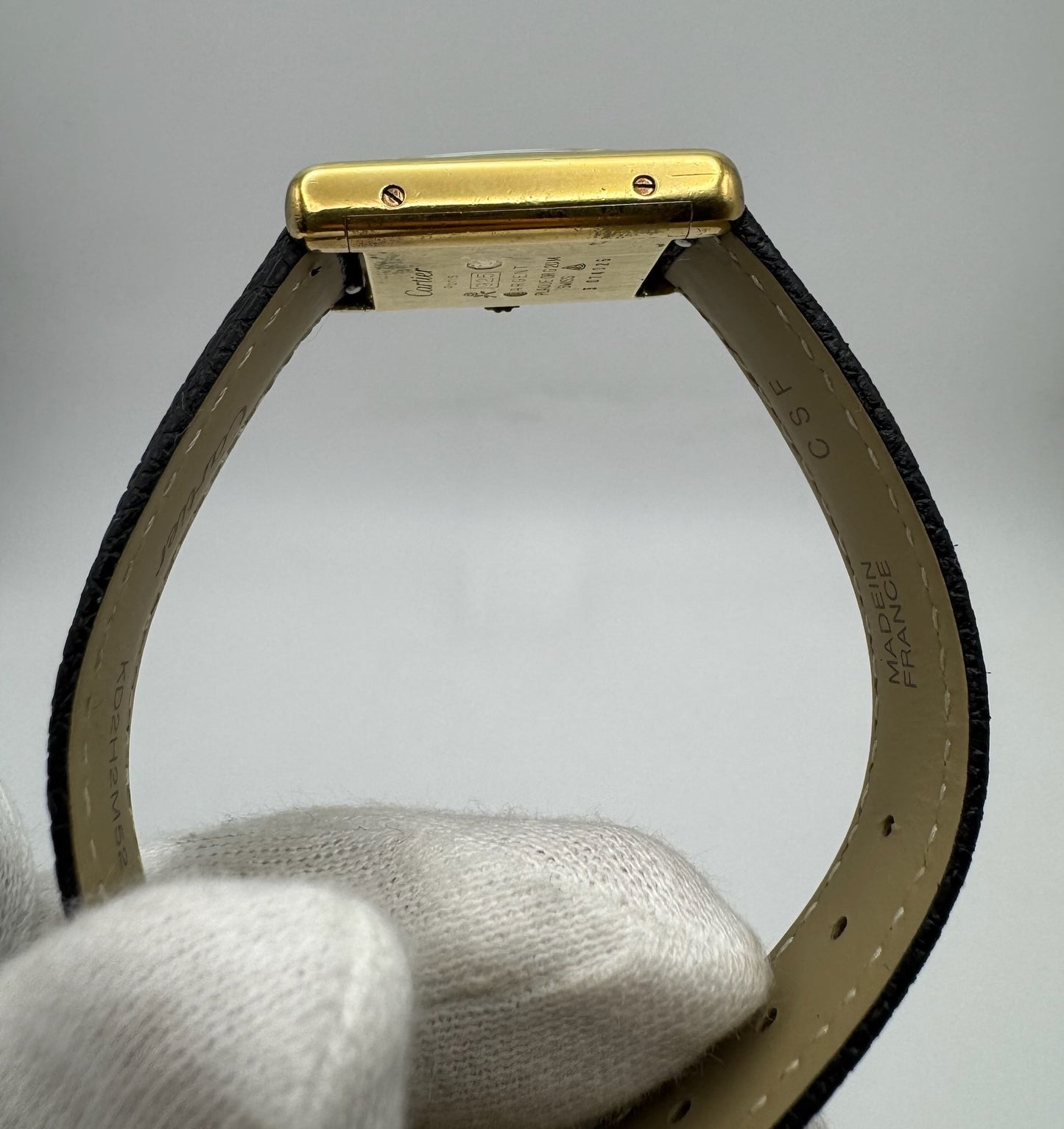 Cartier Tank Vermeil Gold Plated Rare Coral Dial 90s (Unpolished/Serviced)