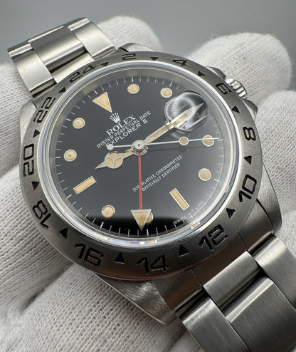 Rolex Explorer II 16550 Black Dial Yellow Patina 1983