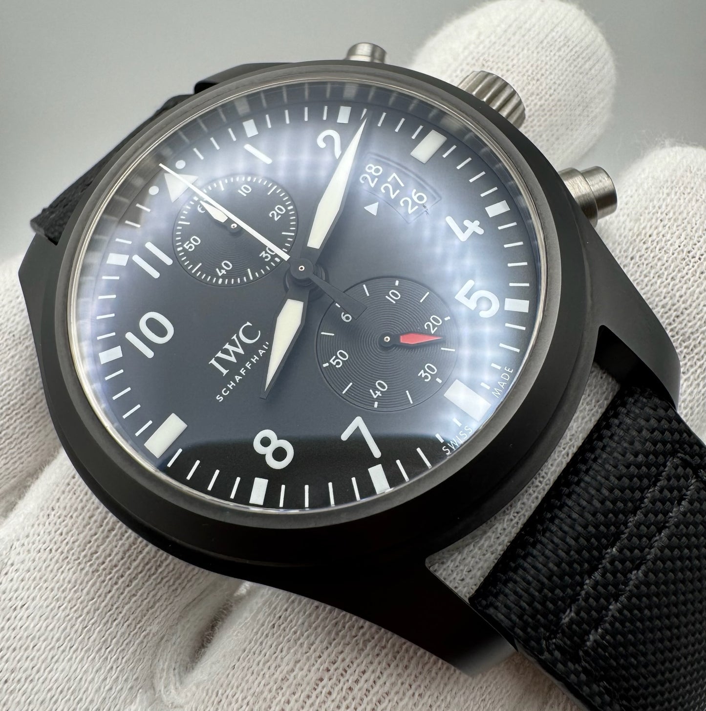 IWC Pilot Chronograph Top Gun Black Ceramic 46 2016 (Full-Set/Mint)