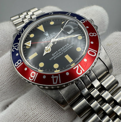 Rolex GMT-Master 16750 MK1 Matte Dial Yellow Patina Pepsi Jubilee 1983 (Full-Set/Serviced)