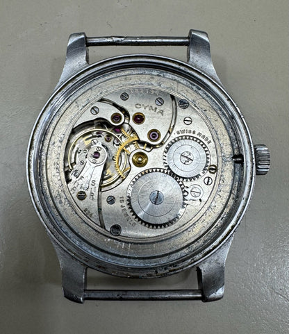 Cyma Dirty Dozen WWII Military 38 Service Dial 1943 (Unpolished)