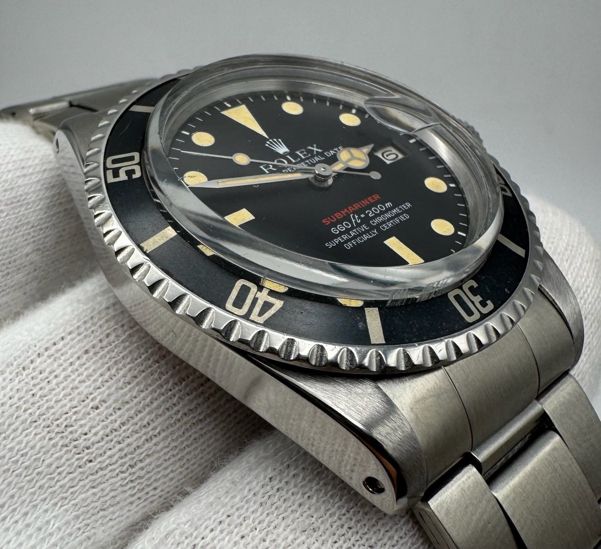 Rolex Submariner Date 1680 Red Yellow Patina 1972 (Full-Set/Serviced)