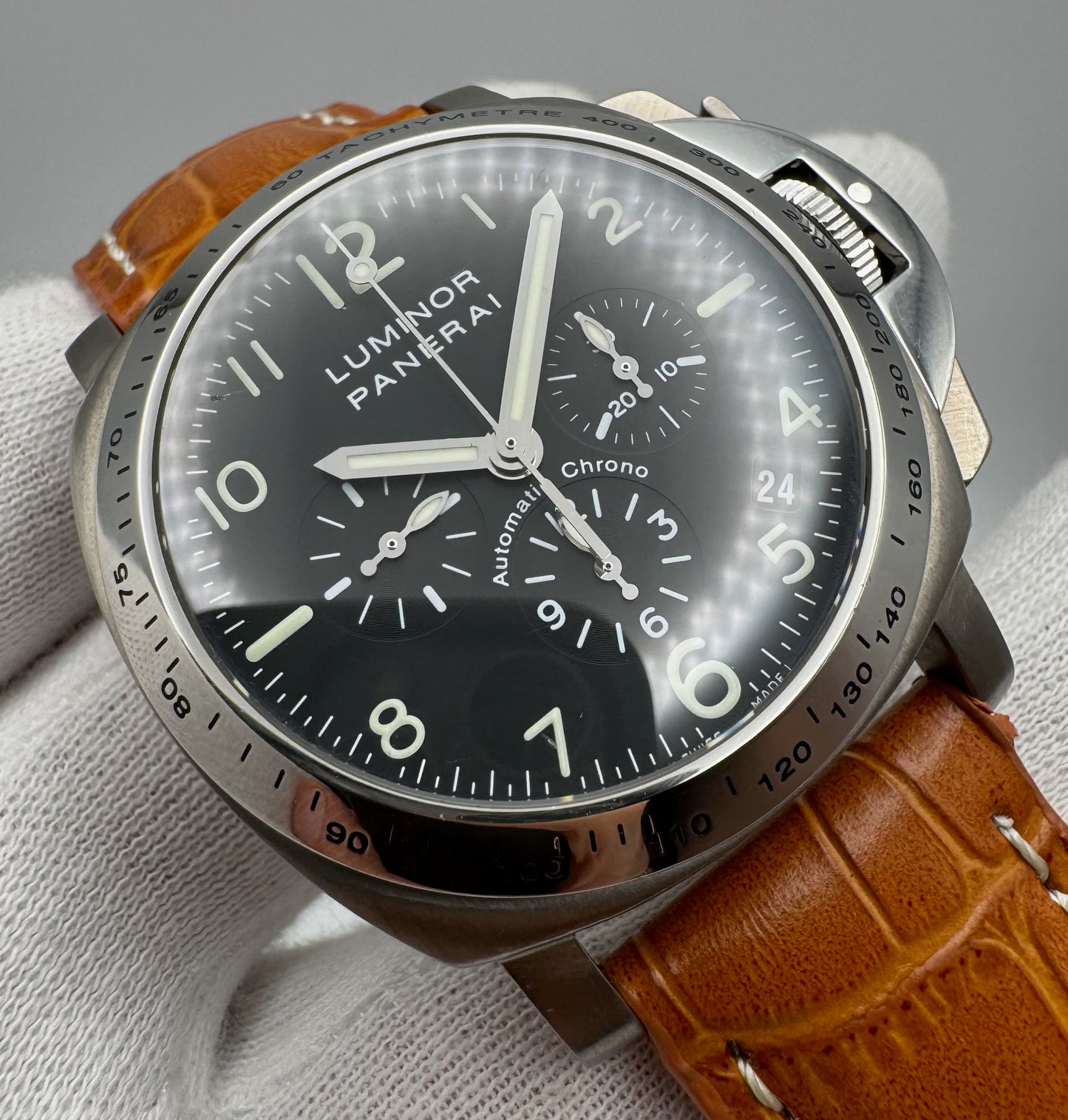 Panerai Luminor Chrono PAM00074 Titanium/Steel Zenith El Primero Movement 2002 (Full-Set/Serviced)