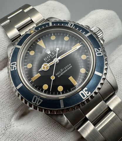 Rolex Submariner (No Date) 5513 Maxi Dial Pumpkin Patina Faded Insert 1979 (Full-Set/Serviced)