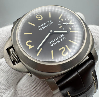 Panerai Luminor Marina Militare PAM00036 Titanium Tobacco Tritium Dial 2000 (Full-Set)