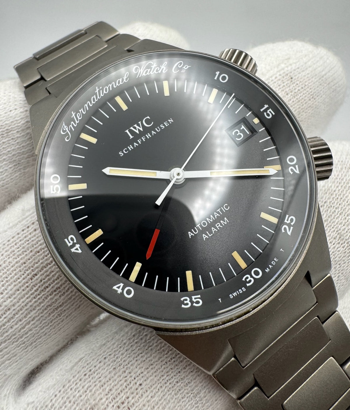 IWC GST Alarm 3537 Yellow Patina Tritium Dial 2002 (Full-Set/Unpolished)