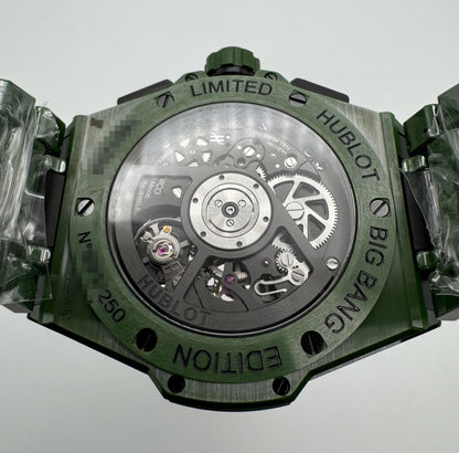 Hublot Big Bang Unico Full Green Ceramic 42 Skeleton Dial Limited Edition 250pcs 2022 (Papers/Mint)