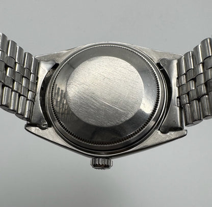Rolex Datejust 36 1601 Red Khanjar Sultanate Of Oman Logo Silver Dial No Lume 1971 (Serviced)