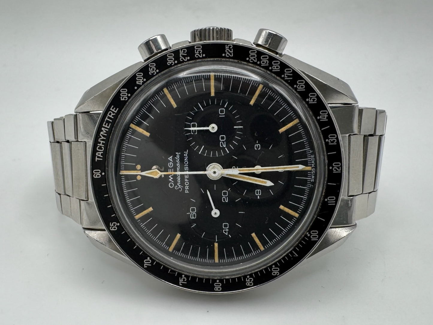 Omega Speedmaster Professional Moonwatch 105.012 Pumpkin Patina Step Dial Cal. 321 1965 (Unpolished)