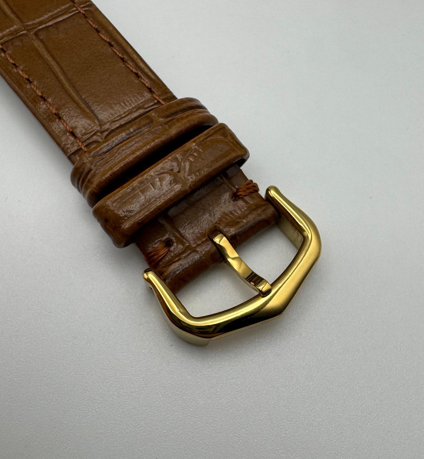 Cartier Tank Vermeil Gold Plated Wood Dial Manual Winding 1990 (Unpolished)