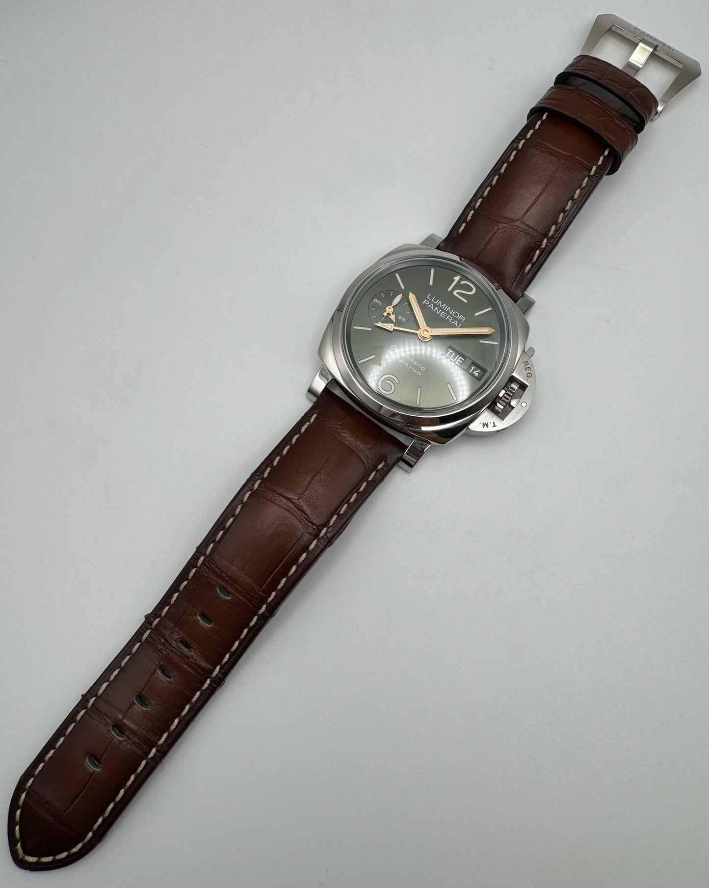 Panerai Luminor Perpetual Calendar PAM715 Platinumtech Green Dial 2024 (Full-Set/Unpolished)