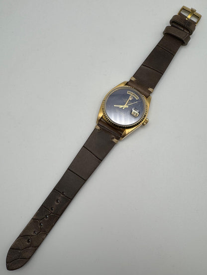 Rolex Day-Date 36 18038 Yellow Gold Aftermarket Real Lapis Lazuli Dial 1983 (Serviced)