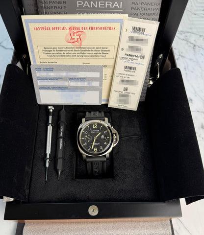 Panerai Luminor Marina Automatic PAM 00164 Black Arabic Dial 2010 (Full-Set/Unpolished)