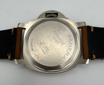 Panerai Luminor Power Reserve PAM57 Titanium Tobacco Dial Very Rare 2000 (Full-Set/Unpolished)