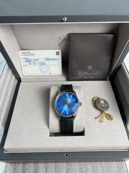 H. Moser & Cie Pioneer Centre Seconds Arctic Blue 2024 (Full-Set/Mint)