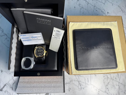 Panerai Radiomir Base PAM231 Rose Gold 45 Black Dial 2010 (Full-Set/Unpolished)