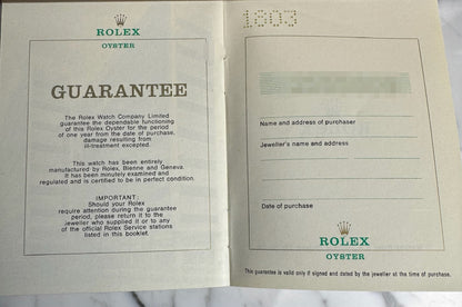 Rolex Day-Date 36 1803 Full Gold 18K Rare Blue Dial 1970 (Full-Set/Serviced)