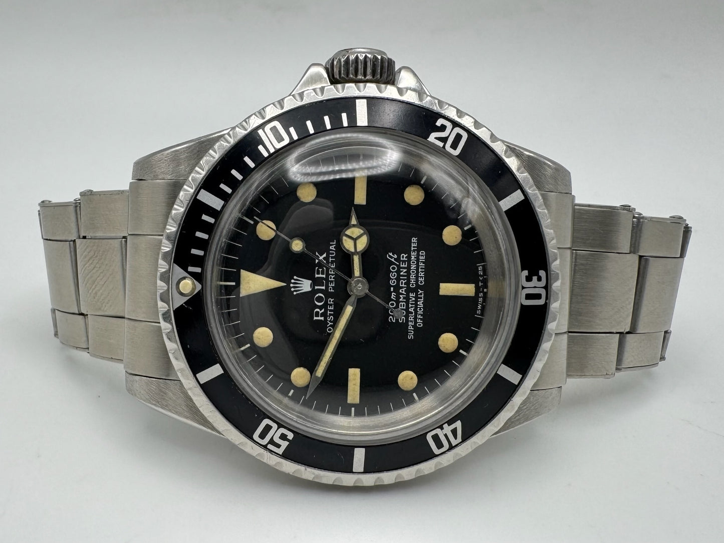 Rolex Submariner (No Date) 5512 "Meters First" Yellow Patina Zinc Sulfide Fat Font Insert 1967 (Full-Set/Mint/Serviced)