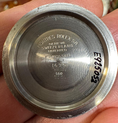 Rolex GMT-Master 1675 PCG Gilt Chapter Ring Pepsi 1960 (Full-Set/Serviced)