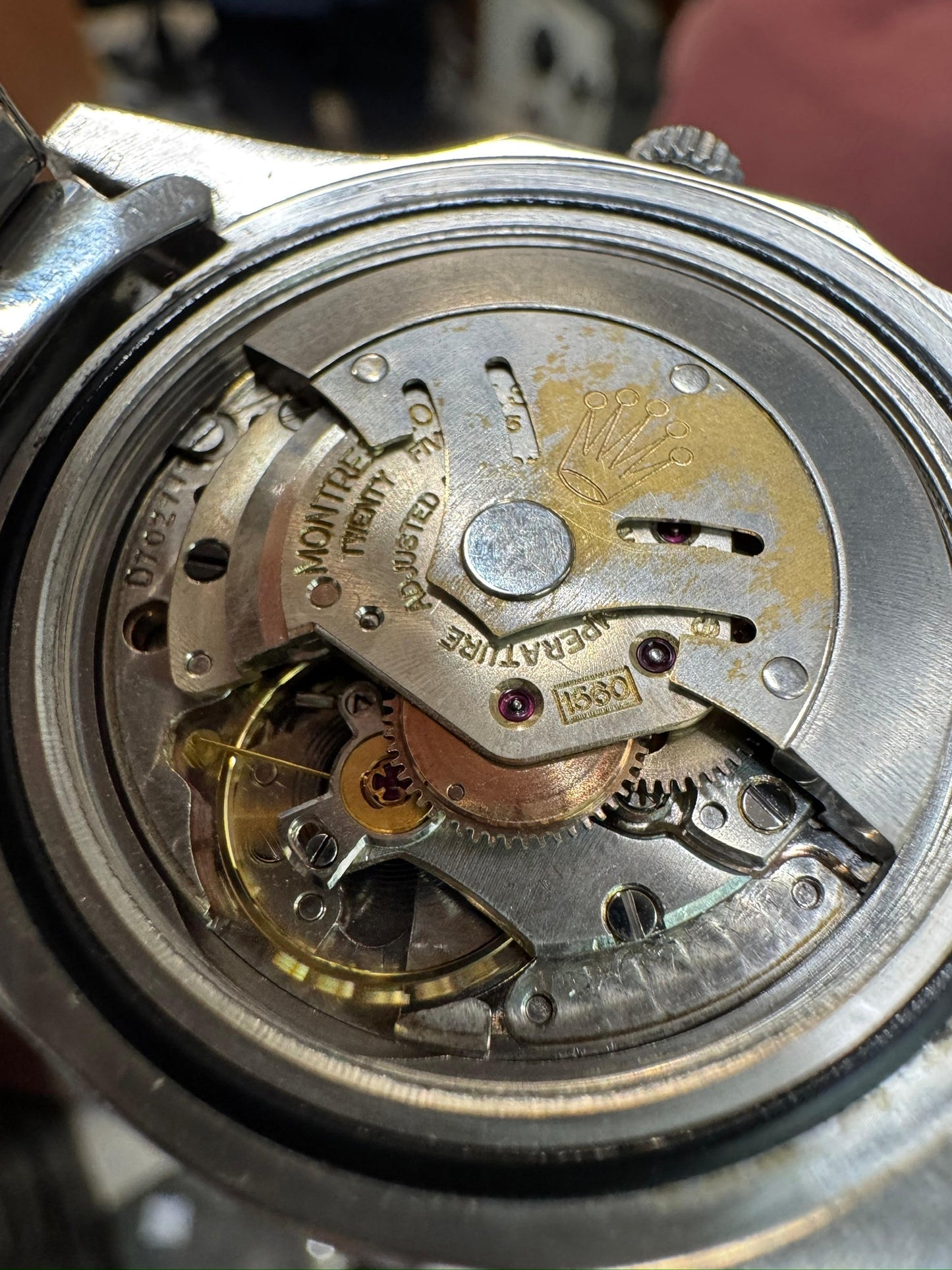 Rolex GMT-Master 1675 PCG Gilt Chapter Ring Oyster Riveted Pepsi Red Back 1961 (Full-Set/Unpolished)