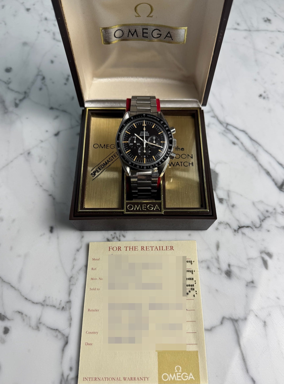 Omega Speedmaster Professional Moonwatch 145.012-67 Tropical Dial 1967 (Full-Set)