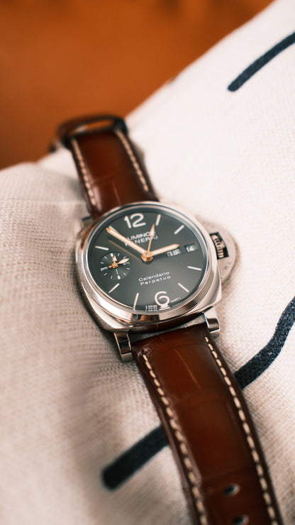 Panerai Luminor Perpetual Calendar PAM715 Platinumtech Green Dial 2024 (Full-Set/Unpolished)