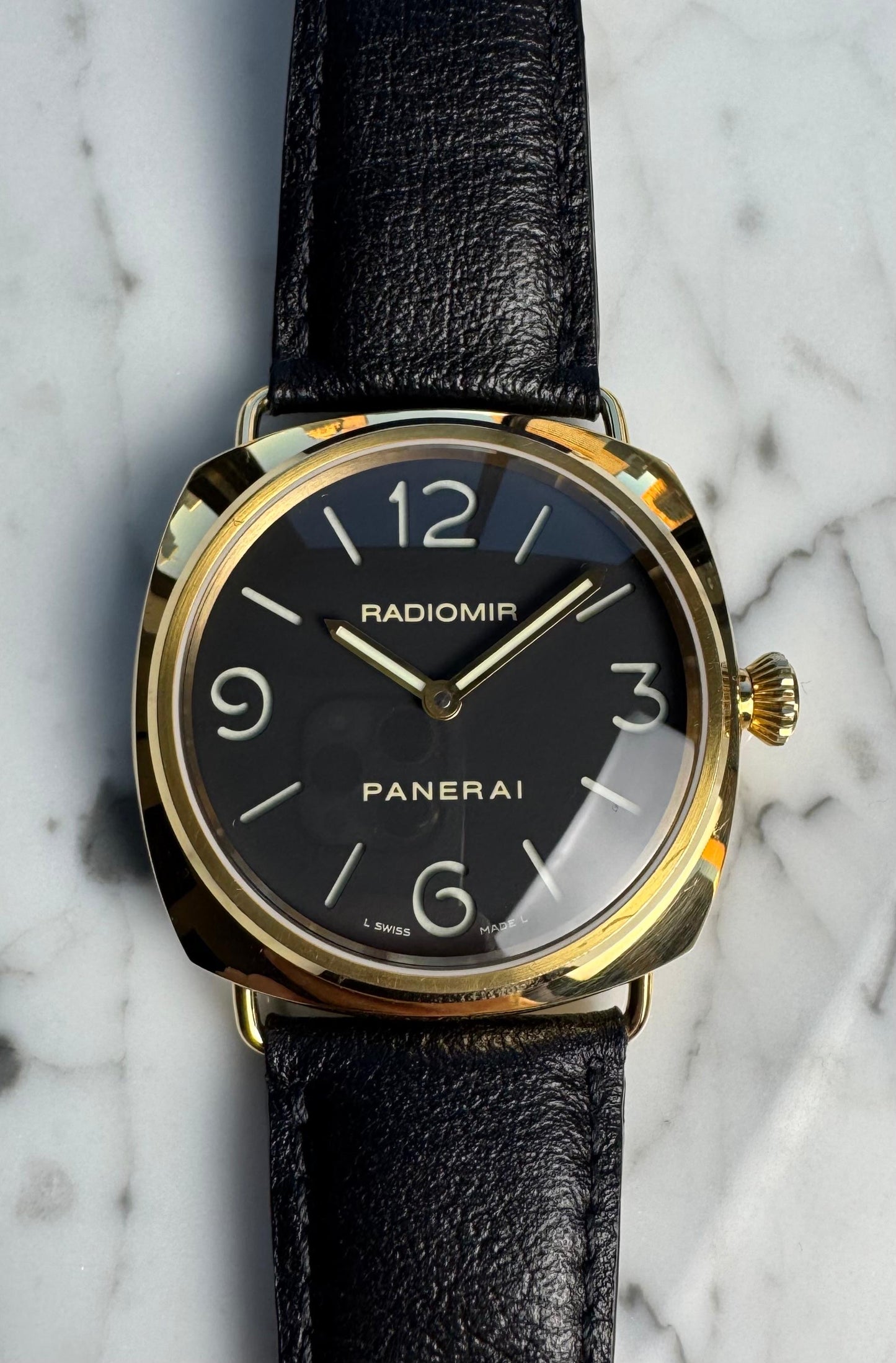 Panerai Radiomir Base PAM231 Rose Gold 45 Black Dial 2010 (Full-Set/Unpolished)