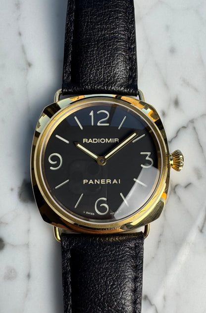 Panerai Radiomir Base PAM231 Rose Gold 45 Black Dial 2010 (Full-Set/Unpolished)