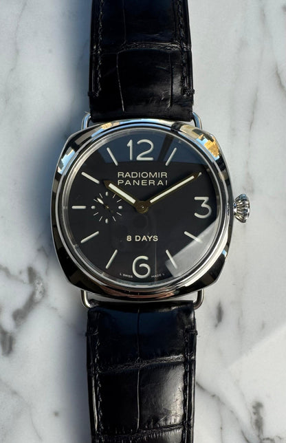 Panerai Radiomir 8 Days PAM190 JLC Movement Black Dial 2006 (Full-Set)