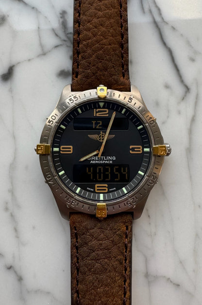 Breitling Aerospace F56062 Titanium 2-Tone Black Dial ~1995