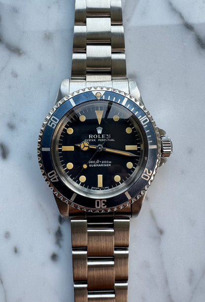 Rolex Submariner (No Date) 5513 Maxi Dial Pumpkin Patina Faded Insert 1979 (Full-Set/Serviced)