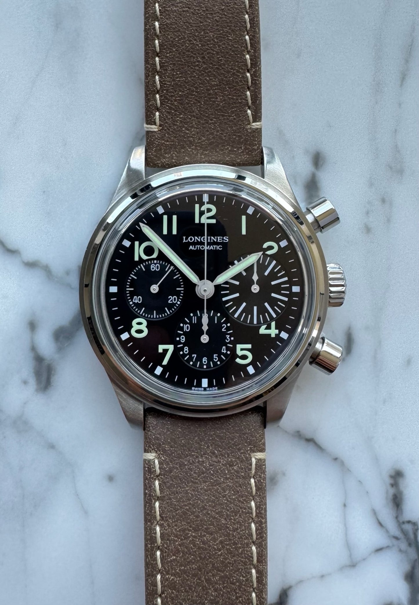 Longines Avigation Big Eye Chronograph Steel Automatic 2022 (Full-Set/Unpolished)