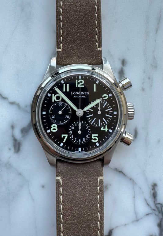 Longines Avigation Big Eye Chronograph Steel Automatic (Full-Set/Unpolished)