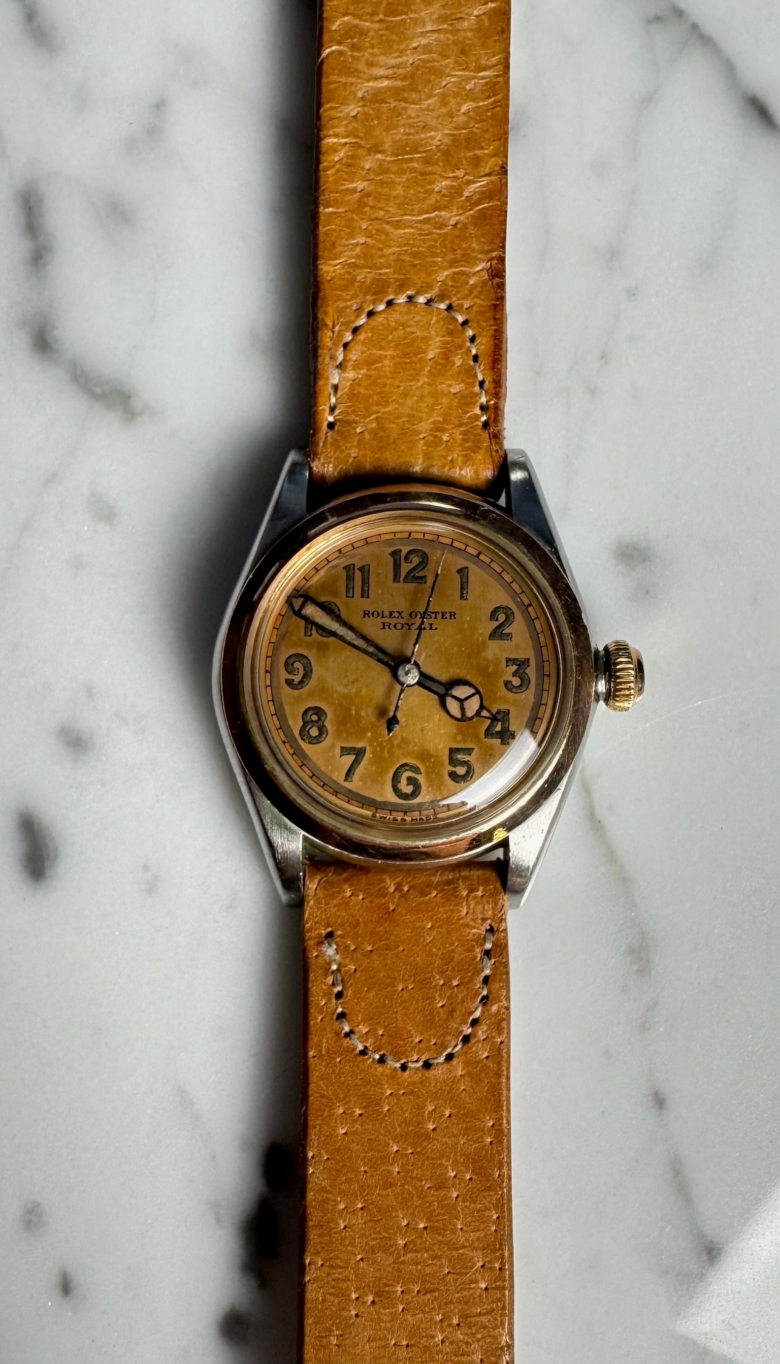 Rolex Oyster Royal 3121 Salmon Dial Arabic Numerals Two-Tone