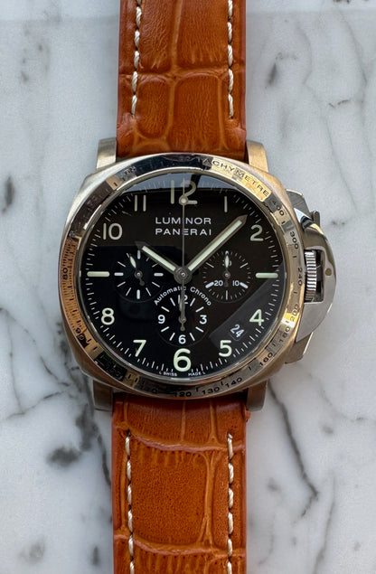 Panerai Luminor Chrono PAM00074 Titanium/Steel Zenith El Primero Movement 2002 (Full-Set/Serviced)