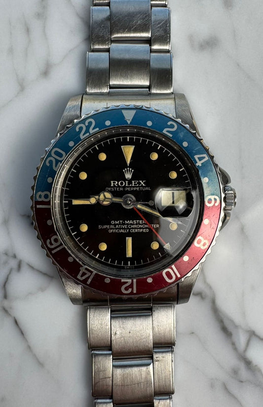Rolex GMT-Master 1675 PCG Gilt Chapter Ring Pepsi 1960 (Full-Set/Serviced)