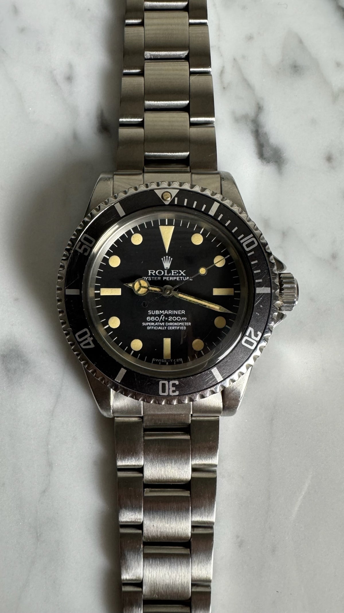 Rolex Submariner No Date 5512 Maxi Dial Yellow Patina 1966 (Serviced)