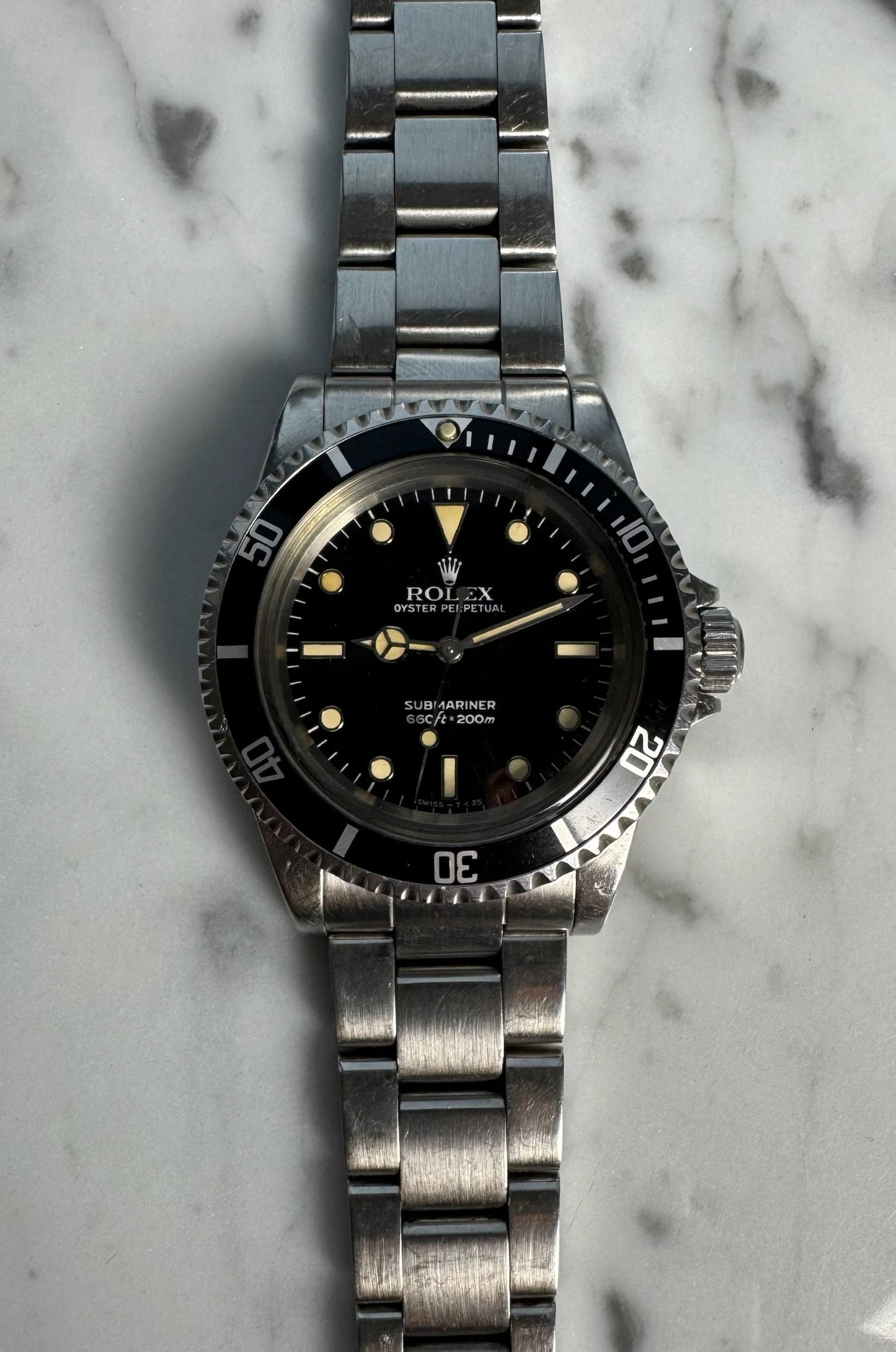 Rolex Submariner 5513 Glossy Dial Yellow Patina 1984 (Unpolished)