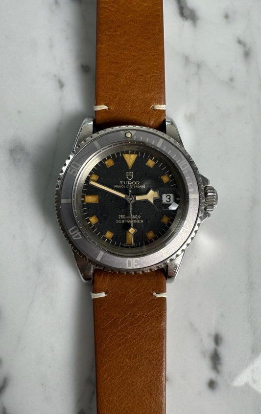 Tudor Submariner Snowflake 9411/0 Blue Confetti Dial Pumpkin Patina Blue/Lavender Insert 1976 (Unpolished)