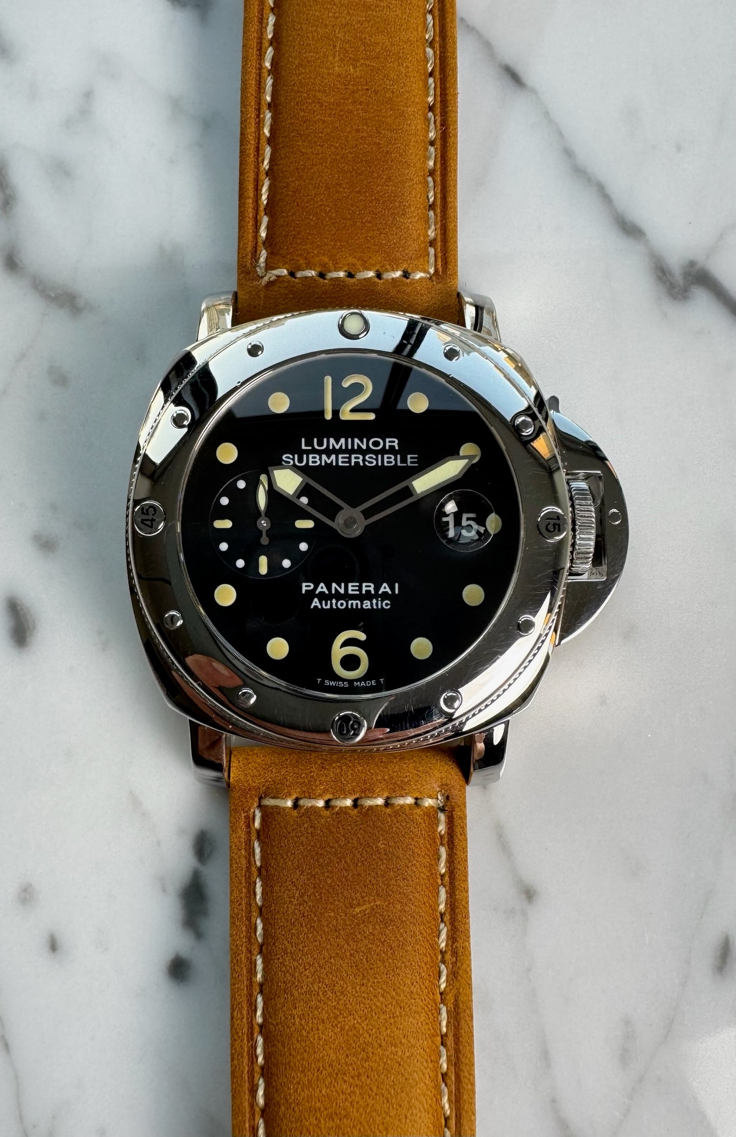 Panerai Luminor Submersible PAM24 A Series "Pica Sub" Tritium Dial Rare 1998 (Full-Set)