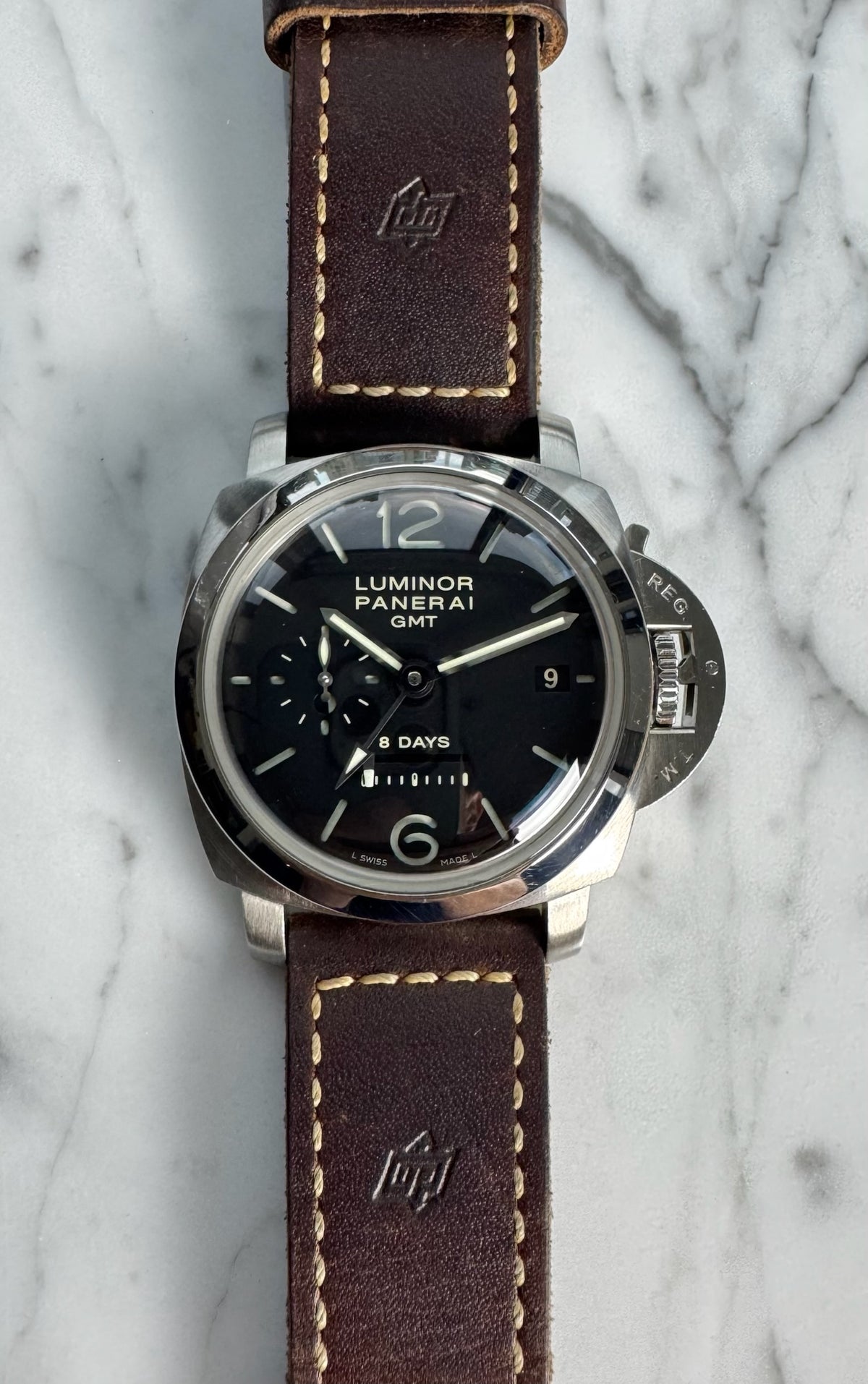Panerai Luminor 1950 PAM233 "Dot Dial" K Series Rare ~2008 (Full-Set/Unpolished)