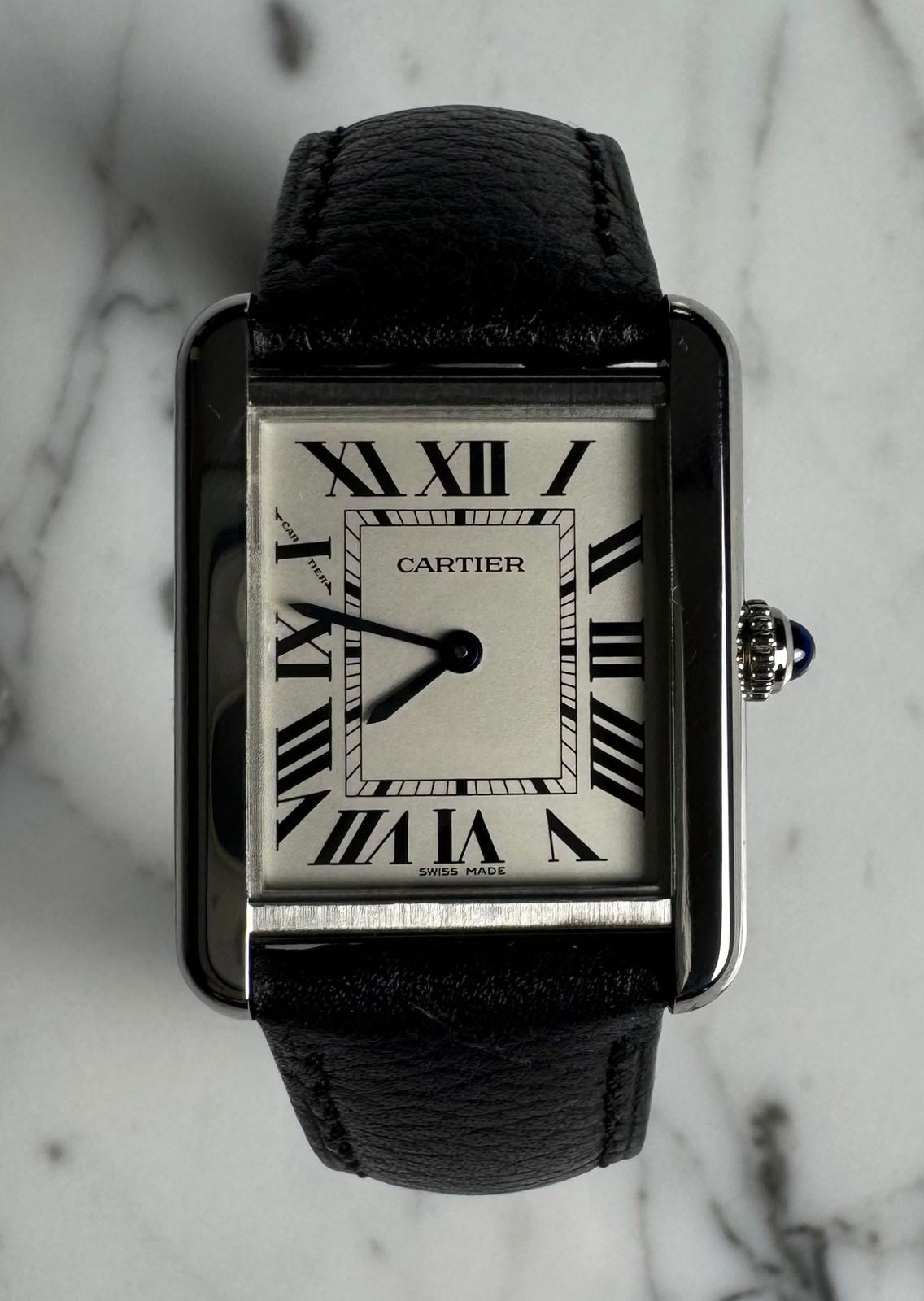 Cartier Tank Solo 31x24 Steel Quartz Silver Dial 2019 (Full-Set/Mint)