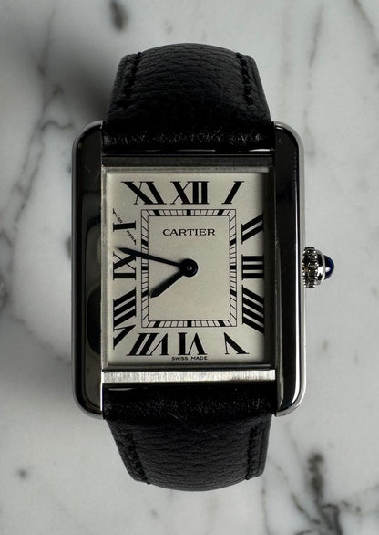 Cartier Tank Solo 31x24 Steel Quartz Silver Dial 2019 (Full-Set/Mint)