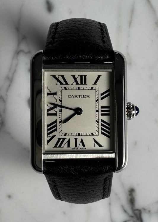 Cartier Tank Solo 31x24 Steel Quartz Silver Dial 2019 (Full-Set/Mint)