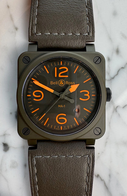 Bell & Ross BR 03-92 Ceramic Military Type Green Dial Limited Edition 999 pcs (Full-Set/Mint)